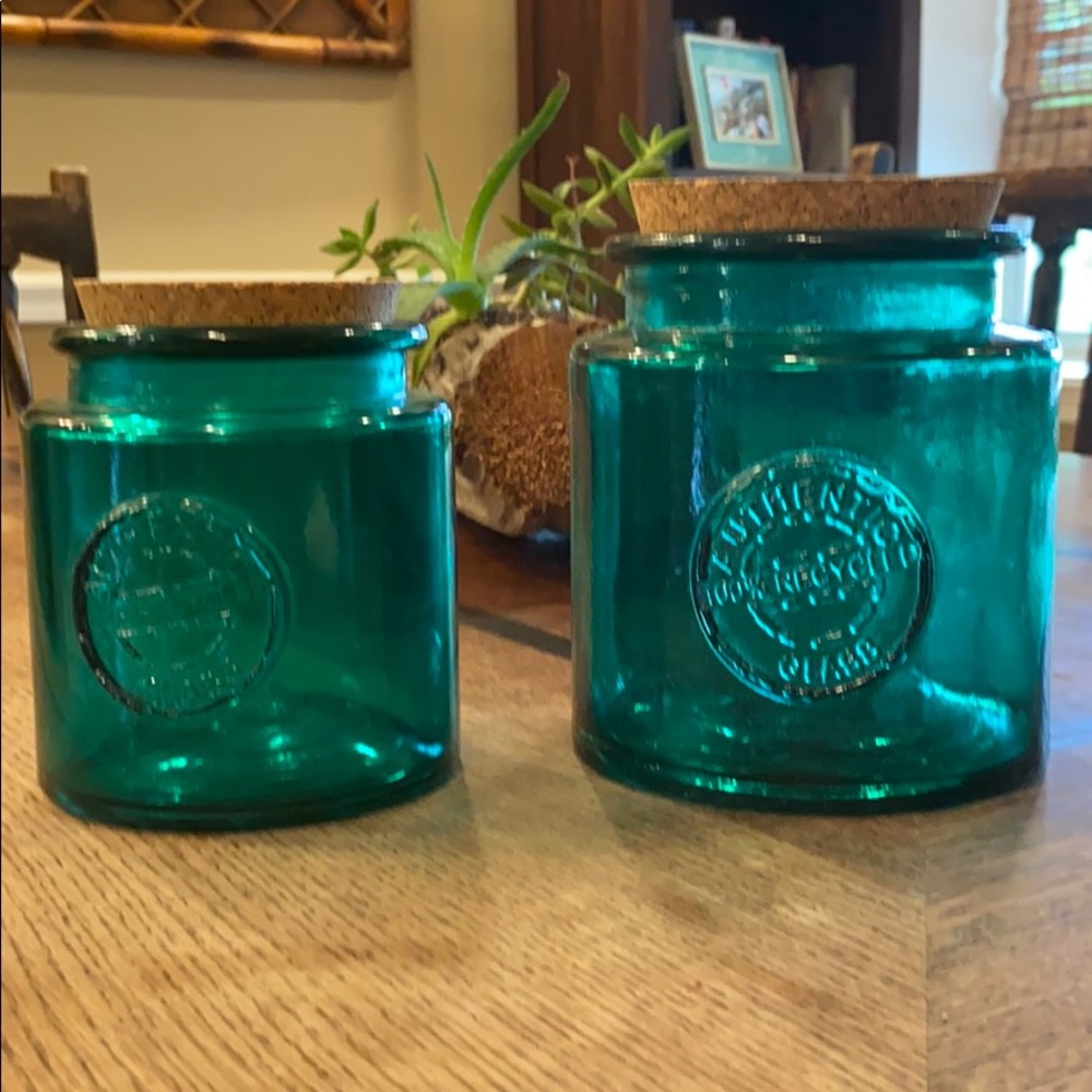 Recycled Glass Canister set